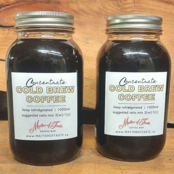 Cold Brew Coffee Concentrate 1L Matter of Taste Coffee